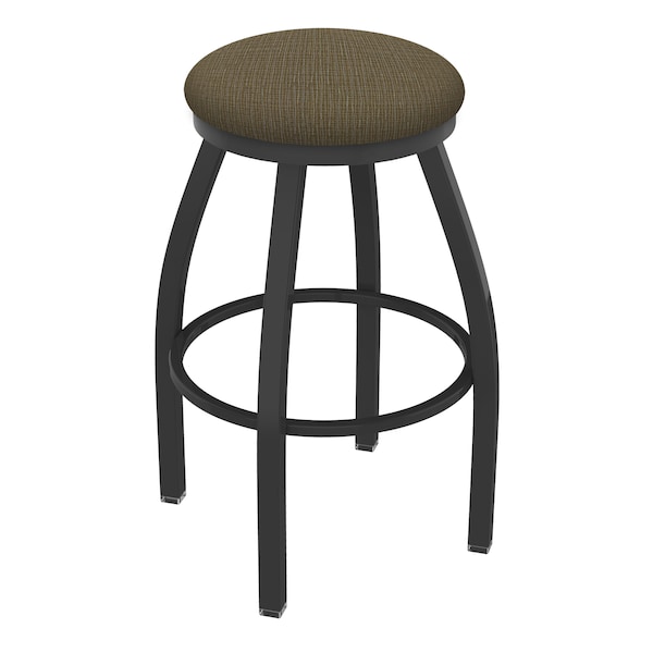 36" Swivel X-Tall Bar Stool, Pewter Finish, Graph Cork Seat